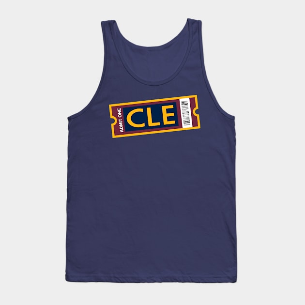 CLE Bball Ticket Tank Top by CasualGraphic